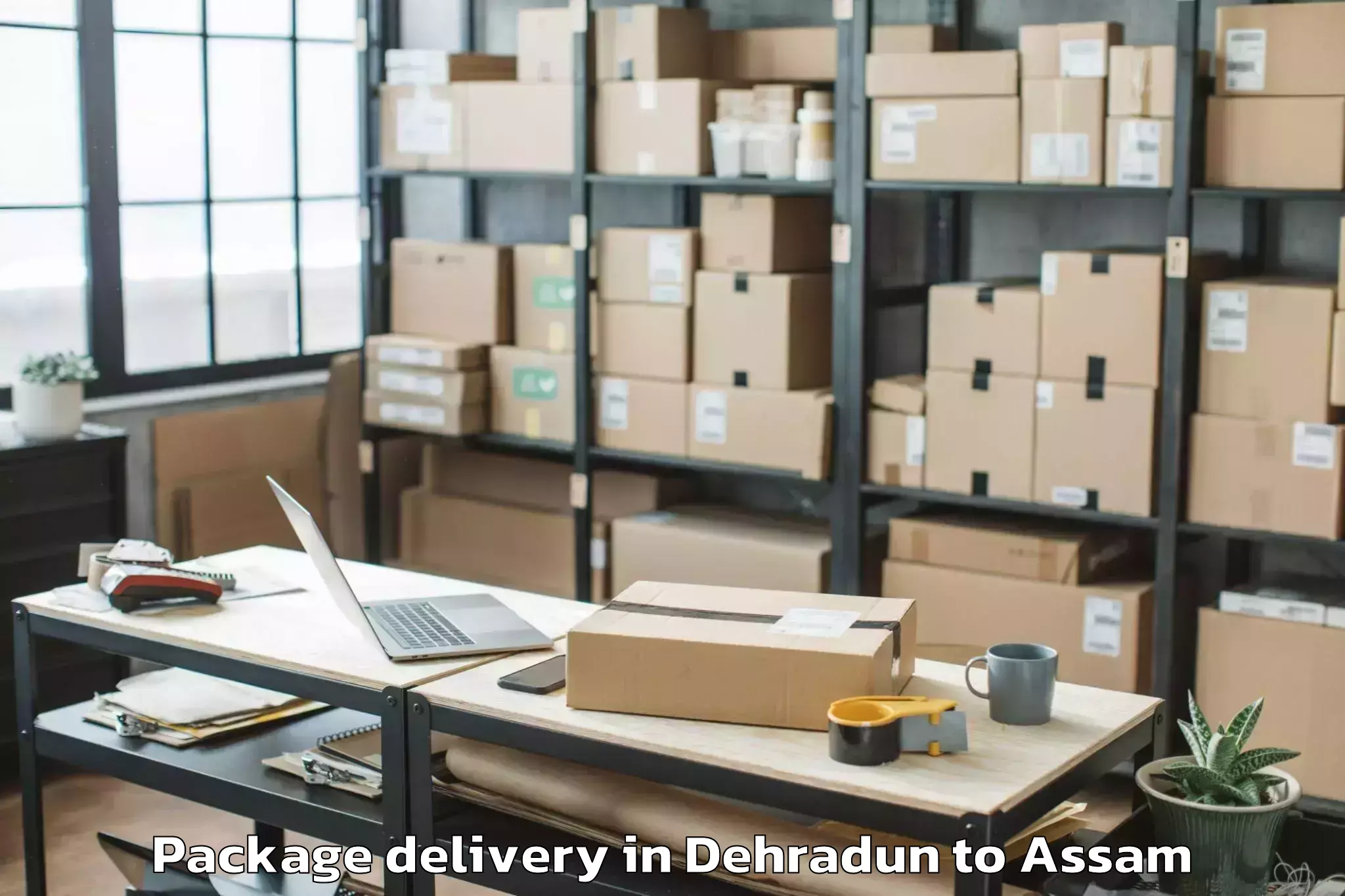 Quality Dehradun to Banekuchi Package Delivery